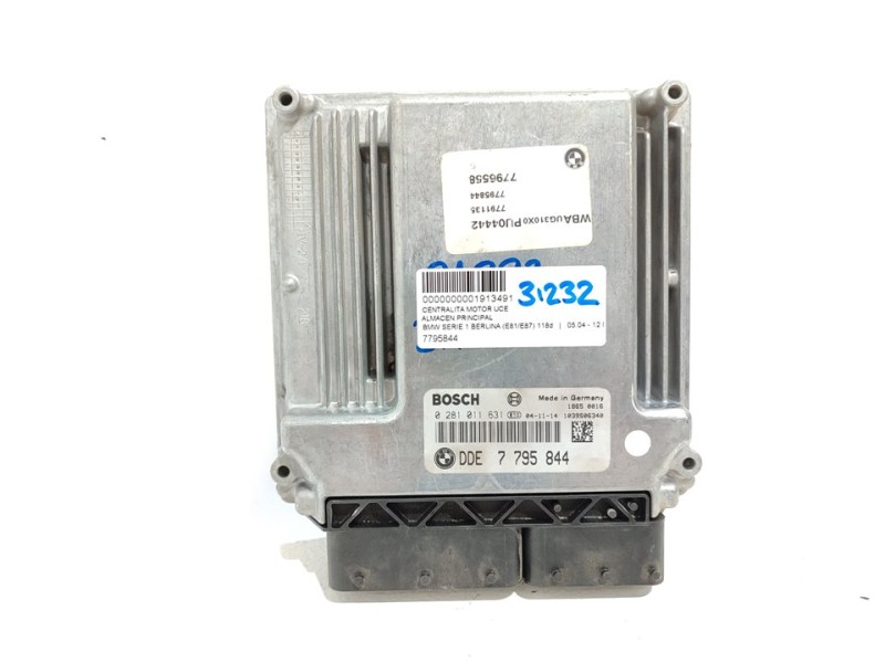 Recambio de centralita motor uce para bmw serie 1 berlina (e81/e87) 118d referencia OEM IAM 7795844  