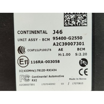 Recambio de modulo electronico para hyundai ioniq hybrid referencia OEM IAM 95400G2550  