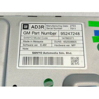 Recambio de pantalla multifuncion para opel mokka edition ecoflex referencia OEM IAM 95247248  