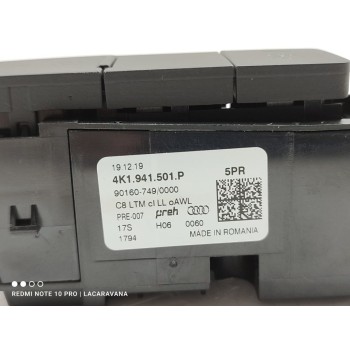 Recambio de interruptor para audi a1 sportback (gba) 25 tfsi advanced referencia OEM IAM 4K1941501P  