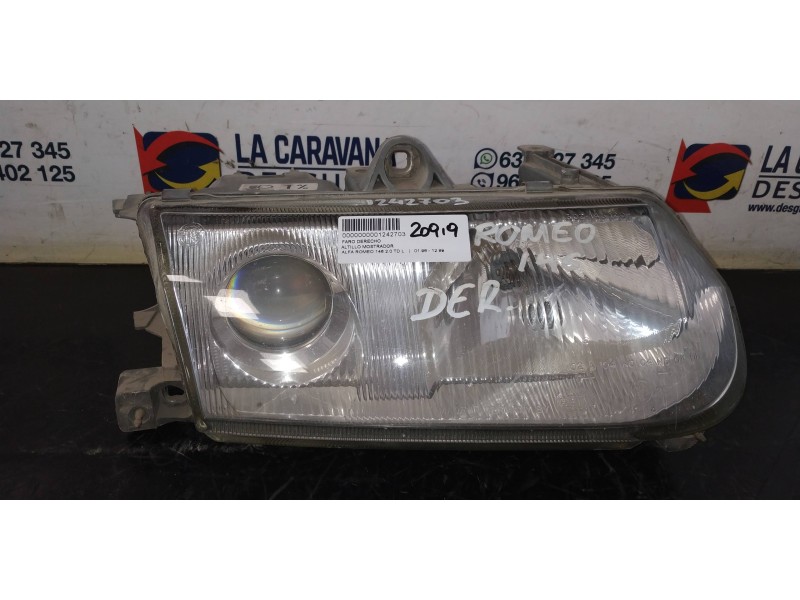 Recambio de faro derecho para alfa romeo 146 2.0 td l referencia OEM IAM   