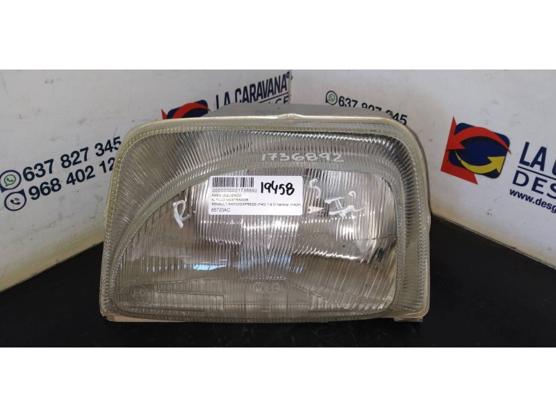 Recambio de faro izquierdo para renault rapid/express (f40) 1.9 d familiar (f40p) referencia OEM IAM 85720AC  
