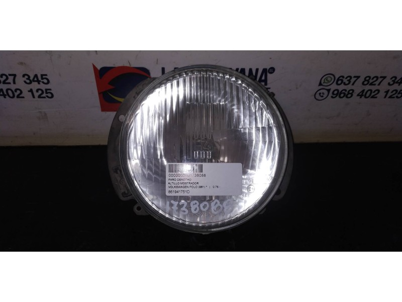 Recambio de faro derecho para volkswagen polo (861) referencia OEM IAM 861941751D  