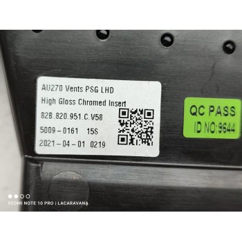 Recambio de aireador central para audi a1 sportback (gba) 30 tfsi s line referencia OEM IAM 82B820951C  