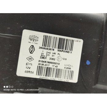 Recambio de faro izquierdo para renault clio iv authentique referencia OEM IAM 260608367R  