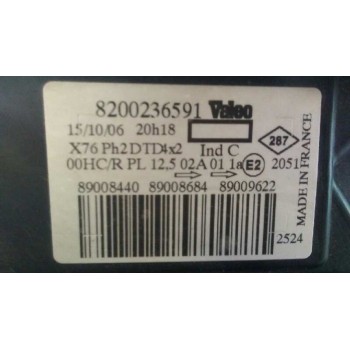 Recambio de faro derecho para renault kangoo (f/kc0) 1.4 rapid plus referencia OEM IAM 8200236591  