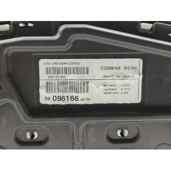 Recambio de cuadro instrumentos para citroën c-elysée exclusive referencia OEM IAM 9809616680  