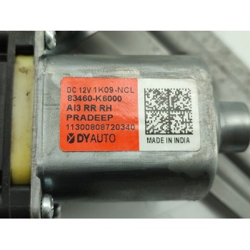 Recambio de elevalunas trasero derecho para hyundai i10 basis referencia OEM IAM 83460K6000  