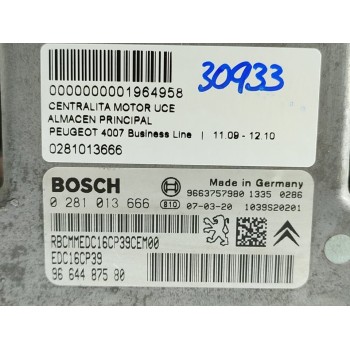Recambio de centralita motor uce para peugeot 4007 sport pack referencia OEM IAM 0281013666  
