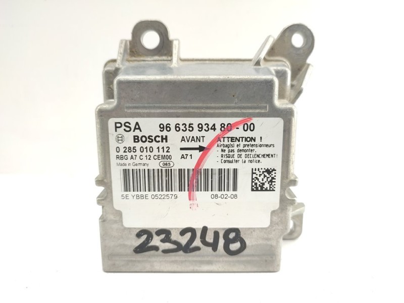 Recambio de centralita airbag para citroën c4 berlina collection referencia OEM IAM 9663593480  