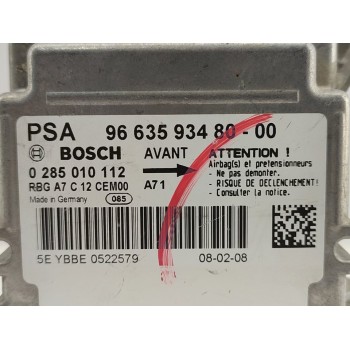 Recambio de centralita airbag para citroën c4 berlina collection referencia OEM IAM 9663593480  