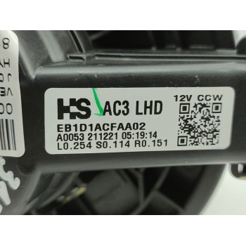 Recambio de ventilador calefaccion para hyundai i10 basis referencia OEM IAM 81820K7010SAW  
