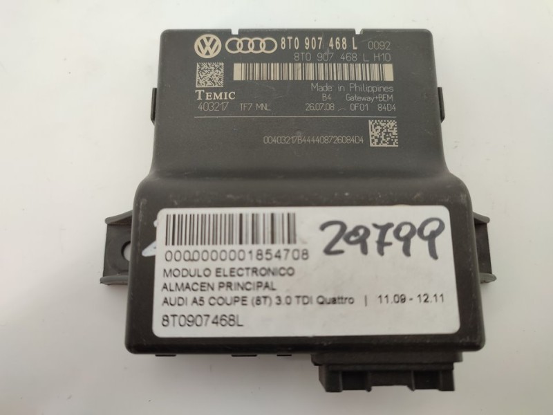 Recambio de centralita gateway para audi a5 coupe (8t) 3.0 tdi quattro referencia OEM IAM 8T0907468L  