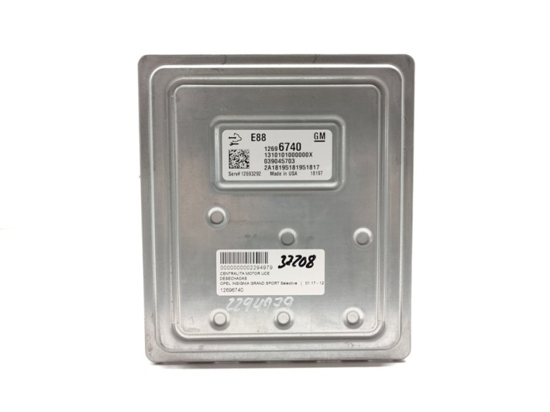 Recambio de centralita motor uce para opel insignia grand sport selective referencia OEM IAM 12696740  