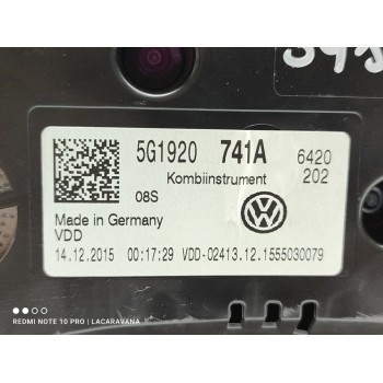 Recambio de cuadro instrumentos para volkswagen golf vii lim. advance bluemotion tech. referencia OEM IAM 5G1920741A  