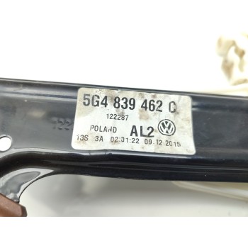 Recambio de elevalunas trasero derecho para volkswagen golf vii lim. advance bluemotion tech. referencia OEM IAM 5G4839462C  