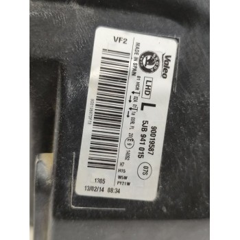 Recambio de faro izquierdo para skoda rapid active referencia OEM IAM 5JB941015  