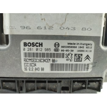 Recambio de centralita motor uce para citroën c4 berlina vtr plus referencia OEM IAM 0281012985  