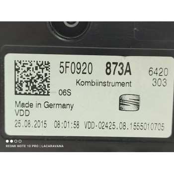 Recambio de cuadro instrumentos para seat leon (5f1) i-tech ecomotive referencia OEM IAM 5F0920873A  