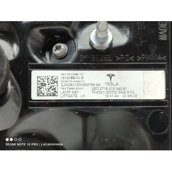 Recambio de piloto trasero izquierdo interior para tesla model y basis rwd referencia OEM IAM 150208800B  