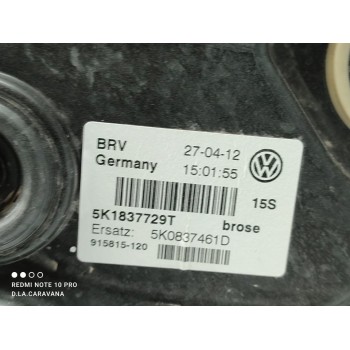 Recambio de elevalunas delantero izquierdo para volkswagen golf vi (5k1) rabbit bluemotion referencia OEM IAM 5K1837729T  