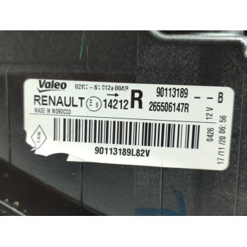 Recambio de piloto trasero derecho para dacia sandero comfort referencia OEM IAM 265506147R  