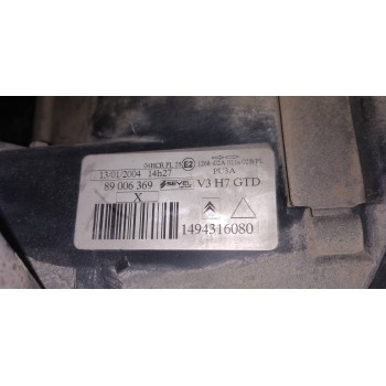 Recambio de faro izquierdo para citroën c8 referencia OEM IAM 89006369  