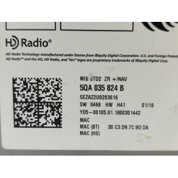 Recambio de sistema navegacion gps para seat ibiza (kj1) style referencia OEM IAM 5QA035824B  