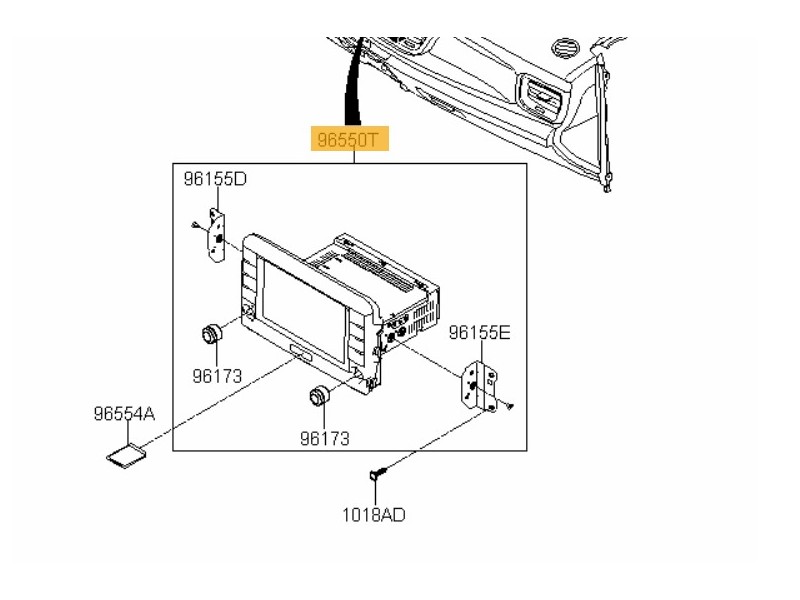 Recambio de pantalla multifuncion para kia stonic (ybcuv) drive referencia OEM IAM 96550H8151FHV  