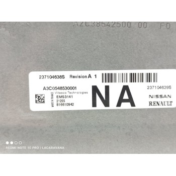 Recambio de centralita motor uce para dacia sandero iii stepway essential referencia OEM IAM 237104638S  