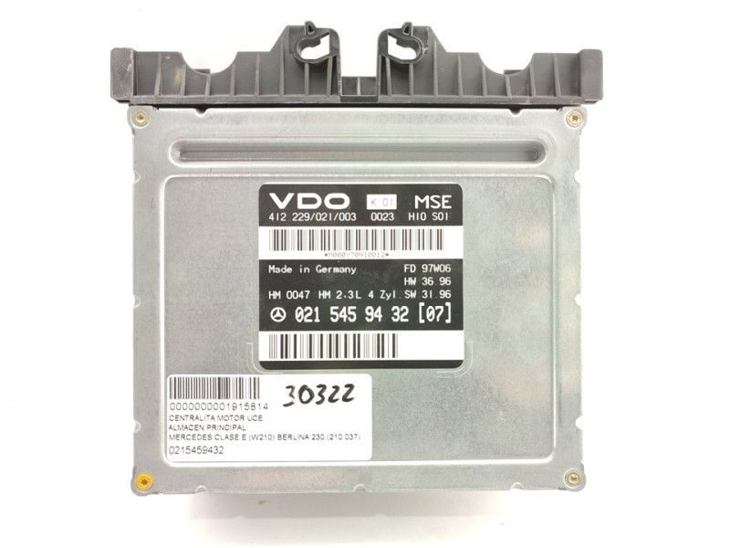 Recambio de centralita motor uce para mercedes-benz clase e (w210) berlina 230 (210.037) referencia OEM IAM 0215459432  