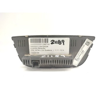 Recambio de mando climatizador para opel astra j lim. excellence referencia OEM IAM 13435154  