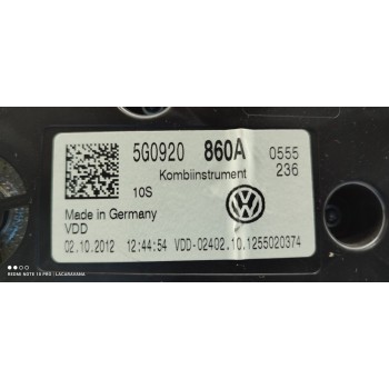 Recambio de cuadro instrumentos para volkswagen golf vii lim. sport bluemotion referencia OEM IAM 5G0920860A  