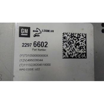 Recambio de sistema audio / radio cd para opel astra j lim. excellence referencia OEM IAM 22976602  