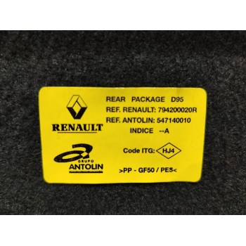 Recambio de bandeja trasera para renault megane iii coupe color edition referencia OEM IAM 794200020R  