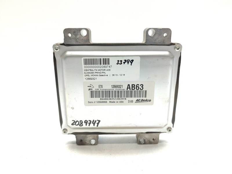 Recambio de centralita motor uce para opel mokka selective referencia OEM IAM 12669321  