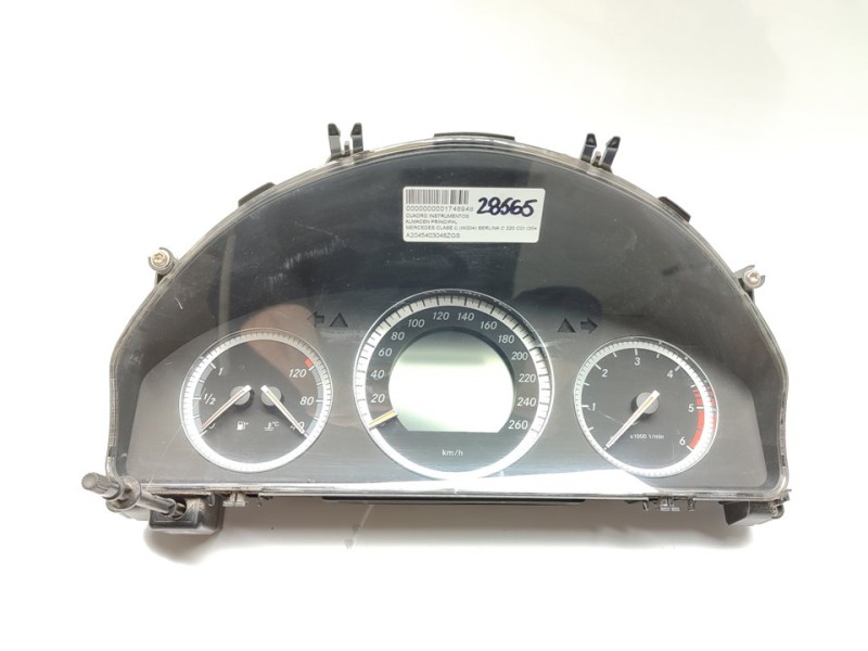 Recambio de cuadro instrumentos para mercedes-benz clase c (w204) berlina c 220 cdi (204.008) referencia OEM IAM A2045403048ZGS 
