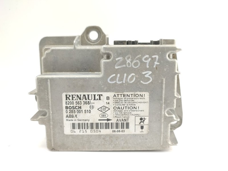 Recambio de centralita airbag para renault clio iii confort dynamique referencia OEM IAM 8200563368  