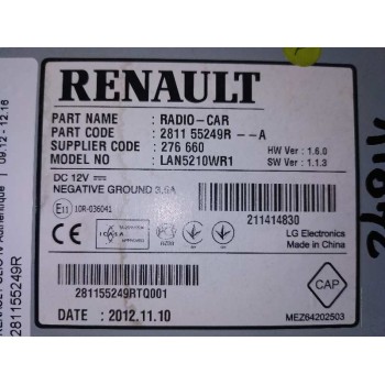 Recambio de sistema navegacion gps para renault clio iv authentique referencia OEM IAM 281155249R  