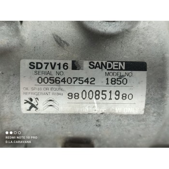 Recambio de compresor aire acondicionado para toyota proace l1h1 furgón active referencia OEM IAM 9800851980  