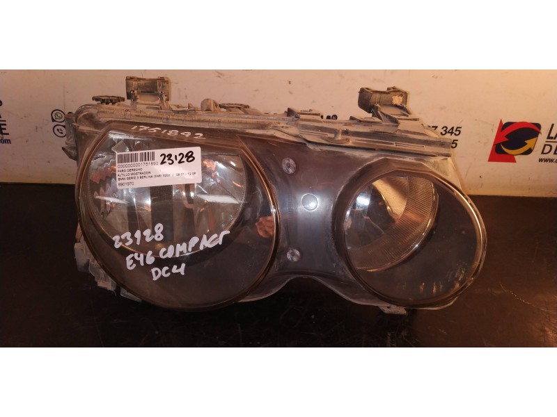 Recambio de faro derecho para bmw serie 3 berlina (e46) 320d referencia OEM IAM 6901970  
