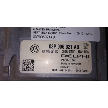 Recambio de centralita motor uce para seat ibiza sc (6j1) ecomotive referencia OEM IAM 03P906021AB  