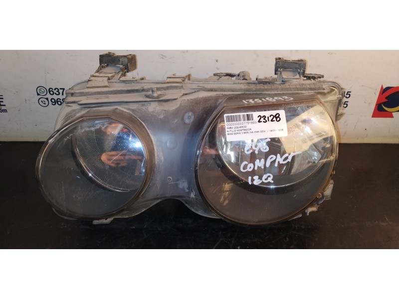Recambio de faro izquierdo para bmw serie 3 berlina (e46) 320d referencia OEM IAM   