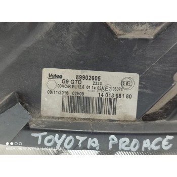Recambio de faro izquierdo para toyota proace l1h1 furgón active referencia OEM IAM 1401368180  