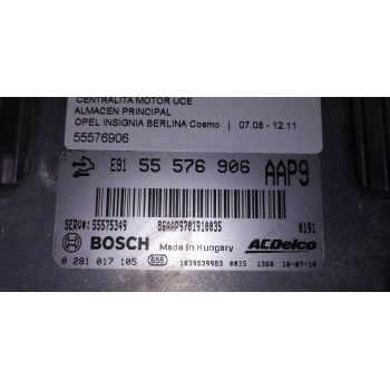 Recambio de centralita motor uce para opel insignia berlina cosmo referencia OEM IAM 55576906  