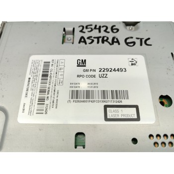 Recambio de sistema audio / radio cd para opel astra j gtc sportive referencia OEM IAM 22924493  