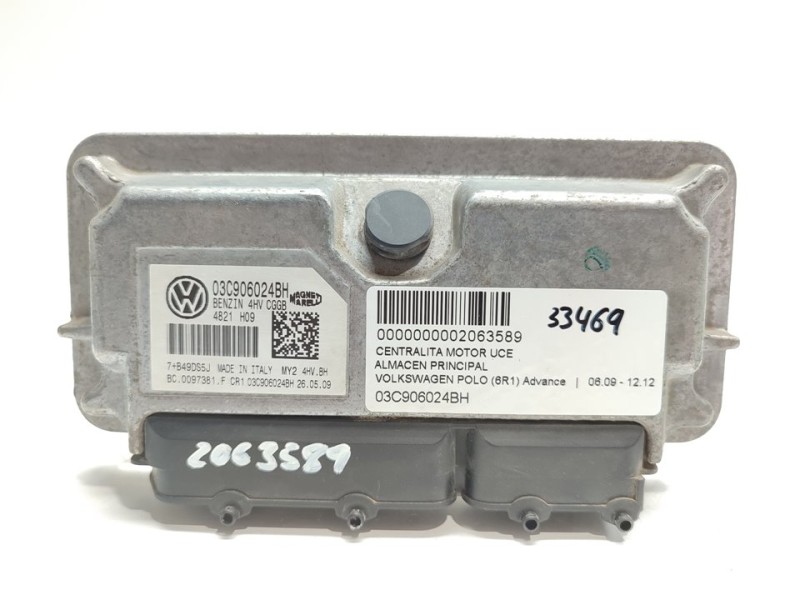 Recambio de centralita motor uce para volkswagen polo (6r1) advance referencia OEM IAM 03C906024BH  