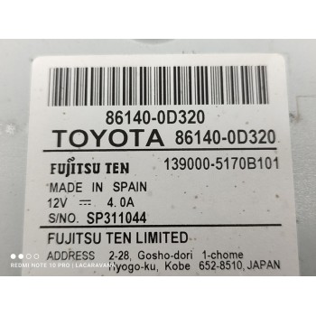 Recambio de sistema navegacion gps para toyota yaris active referencia OEM IAM 861400D320  