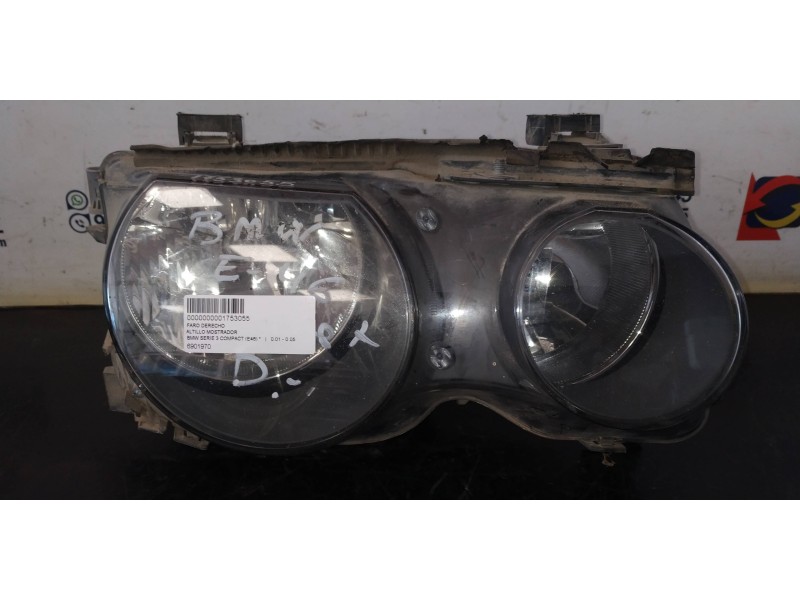 Recambio de faro derecho para bmw serie 3 compact (e46) referencia OEM IAM 6901970  