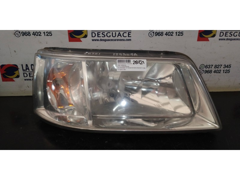 Recambio de faro derecho para volkswagen t5 transporter/furgoneta caja cerrada referencia OEM IAM 7H1941016N  